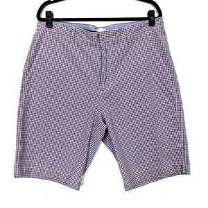 J CREW men’s plaid flat front shorts R14